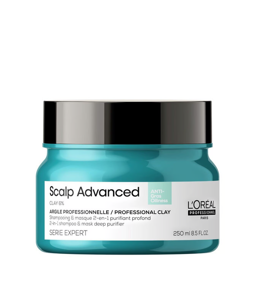 Loreal Professional Scalp Advanced Anti-Oiliness 2-In-1 Deep Purifier Clay Mask 250 ml